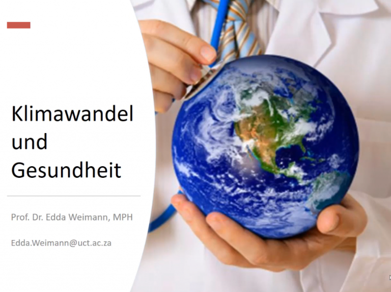 Vorlesung „Klimawandel und Gesundheit“ von Prof. Dr. Weiman
