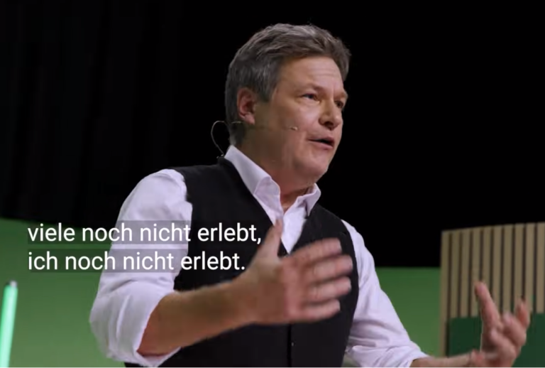 Rekapituliere die erste Woche Robert Habeck